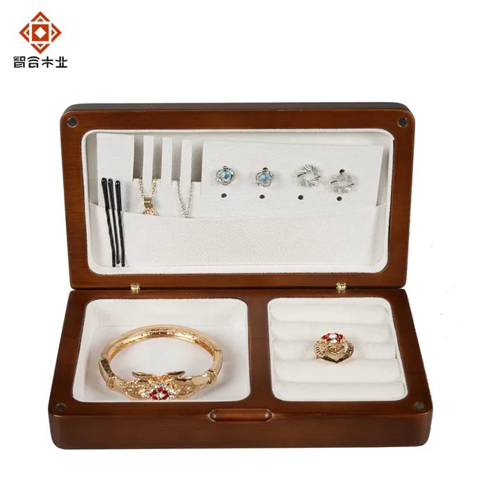 High Quality Wooden Jewelry Gift Packaging Storage Box Wholesale with Custom Logo Printing
