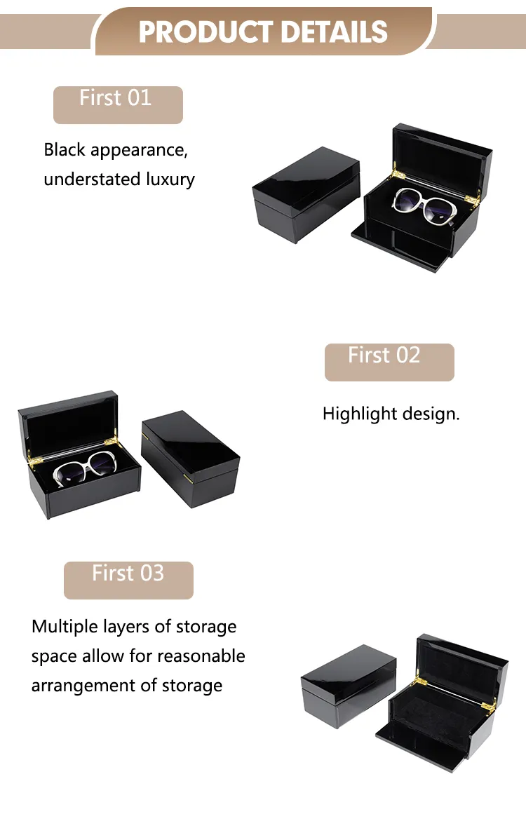 Elegant Black MDF Glasses Organizer for Chic Storage Solutions