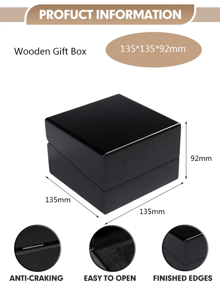 Wholesale Omega Watch Box Omega Watch Packaging Luxury Custom Logo Watch Case Horloge Watch Packaging Gift Box Popular Branded Single Slot Boxes Wood