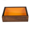 High Quality Opening Window Design Large Rectangle Empty Acrylic Lid 100% Walnut Solid Wood Empty Custom Large Wooden Gift Box