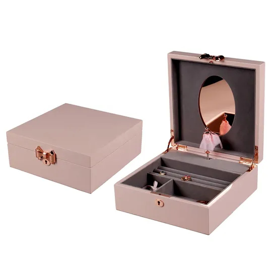 Wholesale Custom Ballerina Music Box Swan Lake Theme Mini Rectangle Swan Rotating Swan Jewelry Storage Music Box