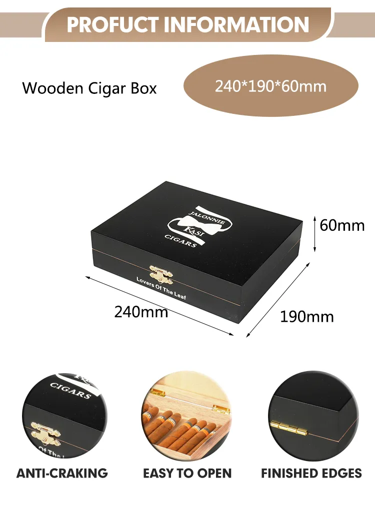 Wholesale Chiristmas Day Wood Cigar Packaging Box Solid Wood Cigarette Humidor Box Wood Veneer Parquet All Kinds of Pattern Printing Customized Packing Gift Box