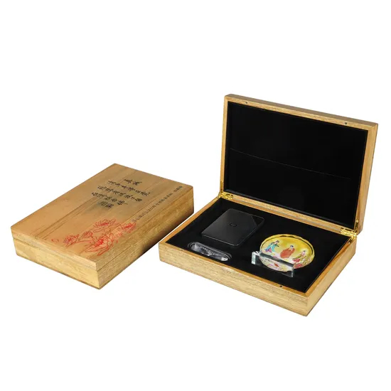 Wholesalers Factory Handmade Antique Rectangle Hard Disk Storage Box Custom Laser Logo Natural Camphora Wood Gift Box
