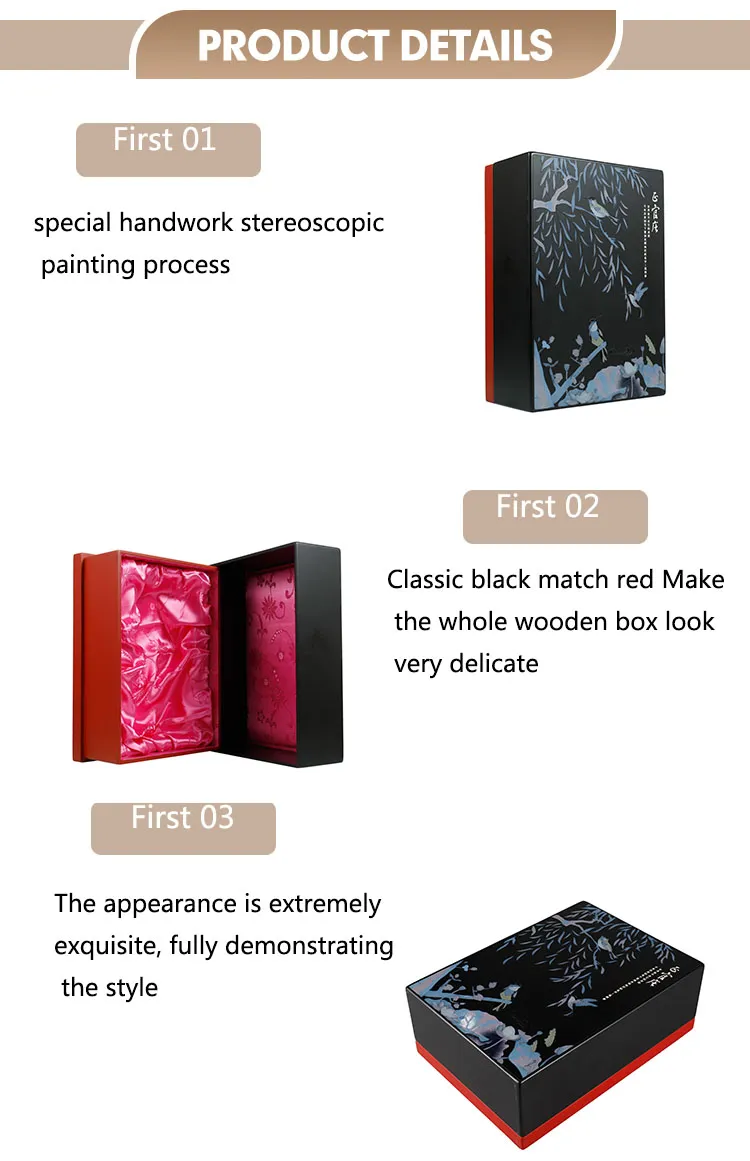 Custom Gift Wooden Packaging Health Care Product Gift Box Watch Wine Cigar Perfume Storage and Other Package Wood Case