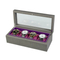 Luxury Wooden Watch Box for 4 Timepieces with Acrylic Lid