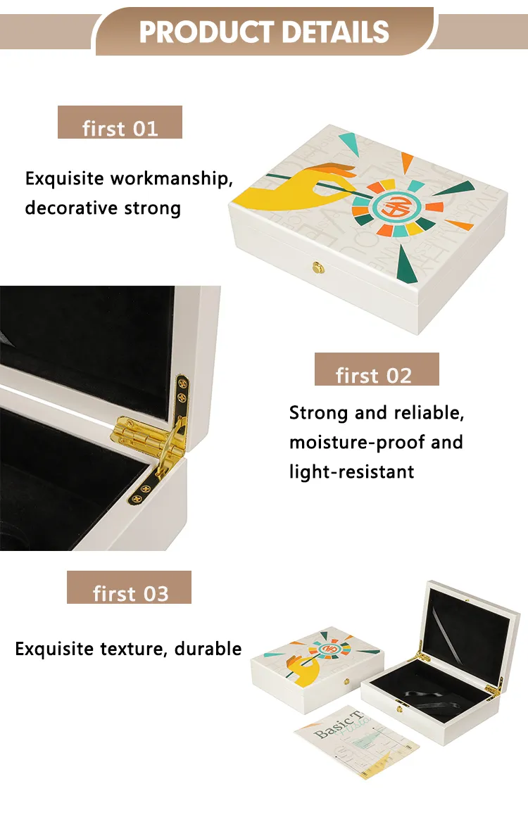 Customized High Quality Packaging Solid Gift Customized Wooden Storage Box Gift Box for Jewelry Watch Book