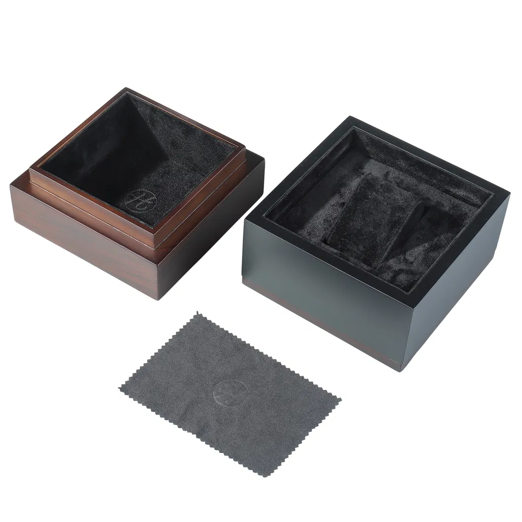 Luxurious High-End Detachable Lining Wooden Packaging Display Gift Storage Box for Single Watch