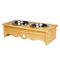 Wholesale Customzied Universal Pet Dining Table Bamboo Cat Bowl Rack with Elevated Wooden Food Storage for Feeder & Bowls