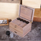 Eco-Friendly Bamboo Herb Storage Box with Rolling Tray