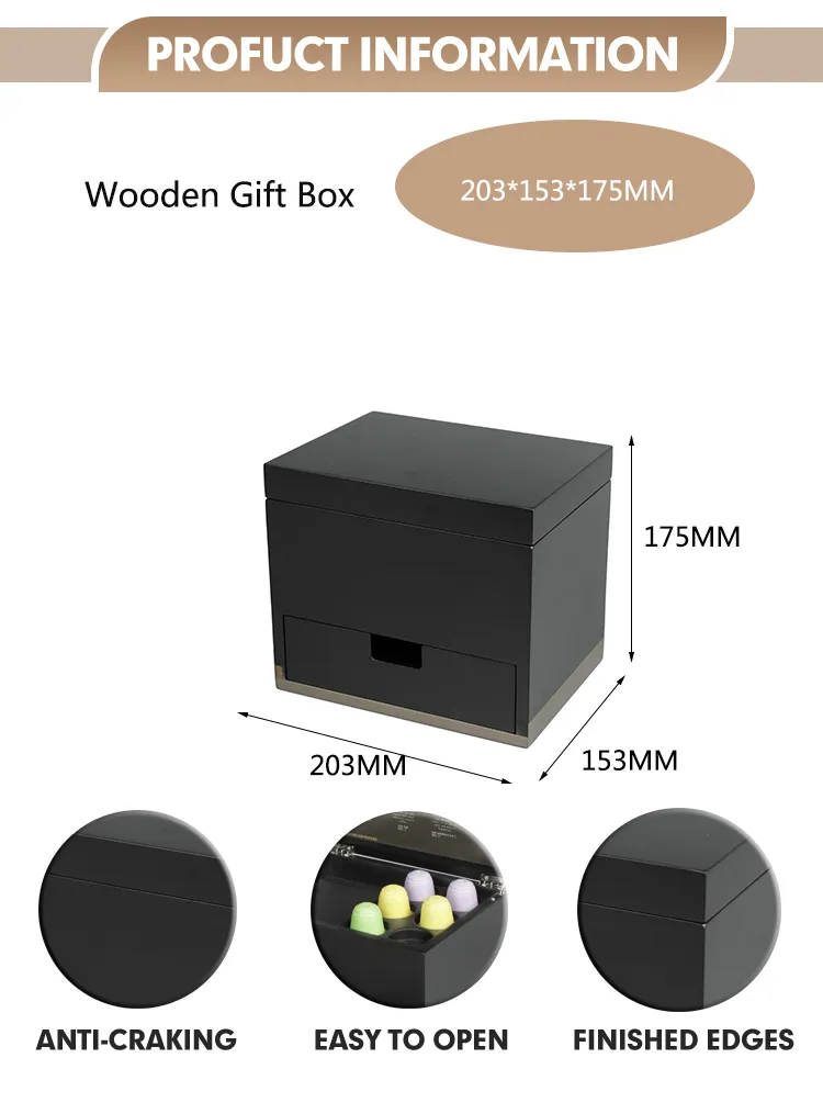 Hot Sale Deluxe Custom Black Coffee Capsule Packaging Box Custom Coffee Paper Box Coffee Box