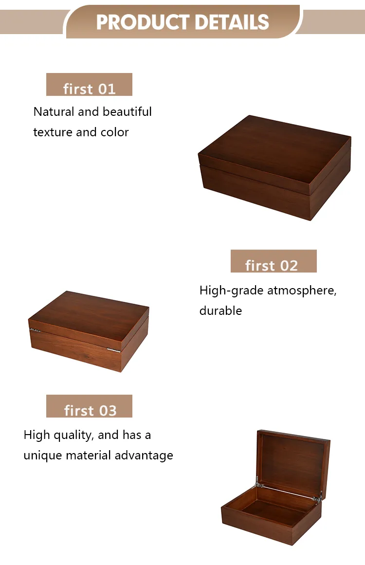 Wholesale ODM/ OEM Custom Craft Gift Box Portable Solid Walnut Wooden Decorative Stash Box Bamboo Wine Tea Storage Packaging Case