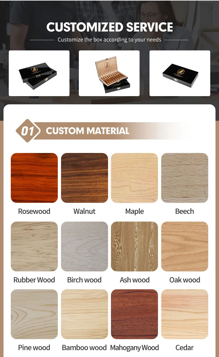 Cigars Commercial Black Wholesale Cigare Humidors Cedar Locker Beech Wood Cigar Humidor