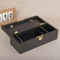 Zhihe Handcrafted Wooden Wine Box Luxury Storage Case with Magnetic Closure Velvet Lining Engraved Detail Oak Wood Single Bottle Wine Container