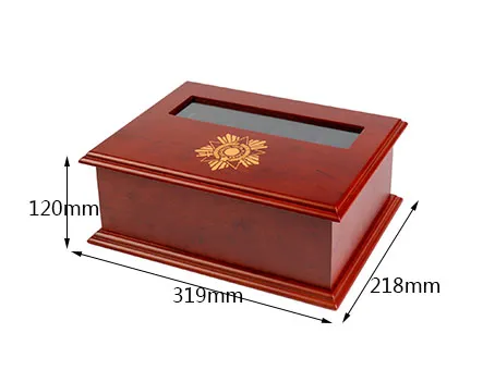 Elegant Wooden Jewelry Display Box for Medals and Coins