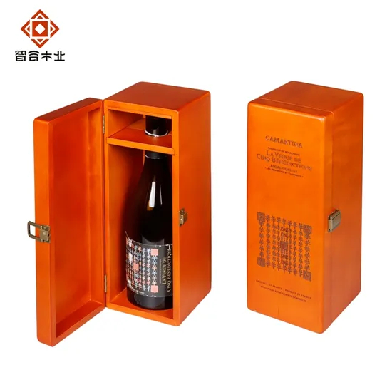Factory Price Wholesale Safety Packaging Laser Logo Birch Solid Wood Wine Packaging Boxes Wine Box for Gift
