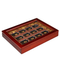 Wholesale Custom Luxury Rubberwood Velvet Interior Commemorative Coin Wood Display Box