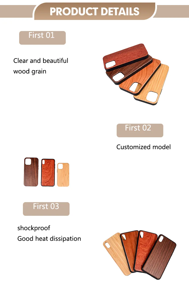 Whoelsale Factorary Price Custom Walnut Wood Mobile Phone Shell Back Cover Natural Grain Solid Wood Phone Case for iPhone 12 Xs Max