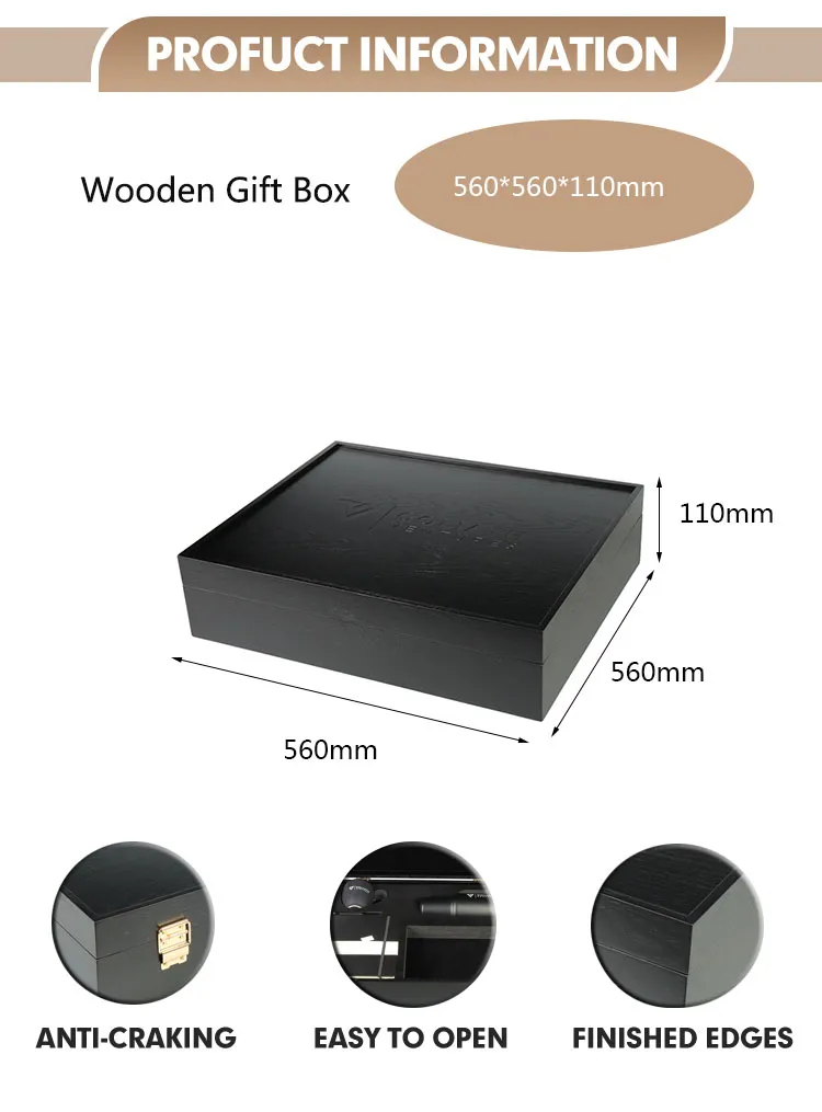 Customized Solid Pine Wood Jewelry Packaging Box for Large Capacity Storage and Gift Transportation Elegant Wooden Gift Packaging Box