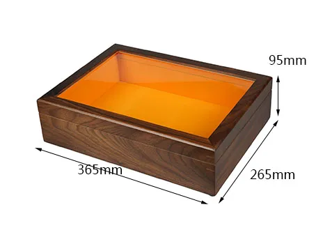 Customizable Walnut Wood Gift Boxes with Acrylic Lid Design