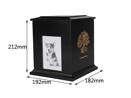 Wholesale Factorary Price Wooden Small Cremation Pet Urn for Dog and Cat Ashes Box Handmade Wood Memorial Pet Urn