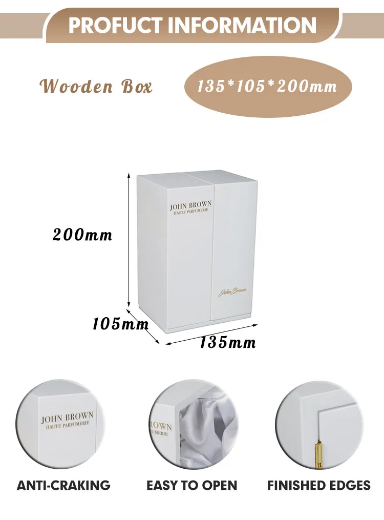 Custom MDF Wood Package Gift Storage Wood Packaging Display Box Luxury Perfume Wooden Box for Perfume Select
