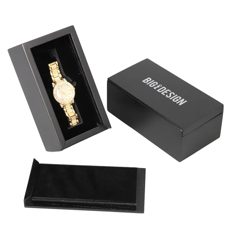 Wholesale Custom Logo Luxury Wooden Watch Box Single Watch Gift Box Packing for Men's Watch
