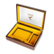 Transparent Top Design Metal Word Logo EVA Lining Rectangular Acrylic Cover Custom Wooden Large Gift Box Luxury