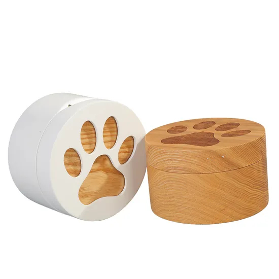 Wholesale Factorary Price Modern Luxury Wood Urn for Cat and Dog Ashes Storage Pet Owners' Premium Casket