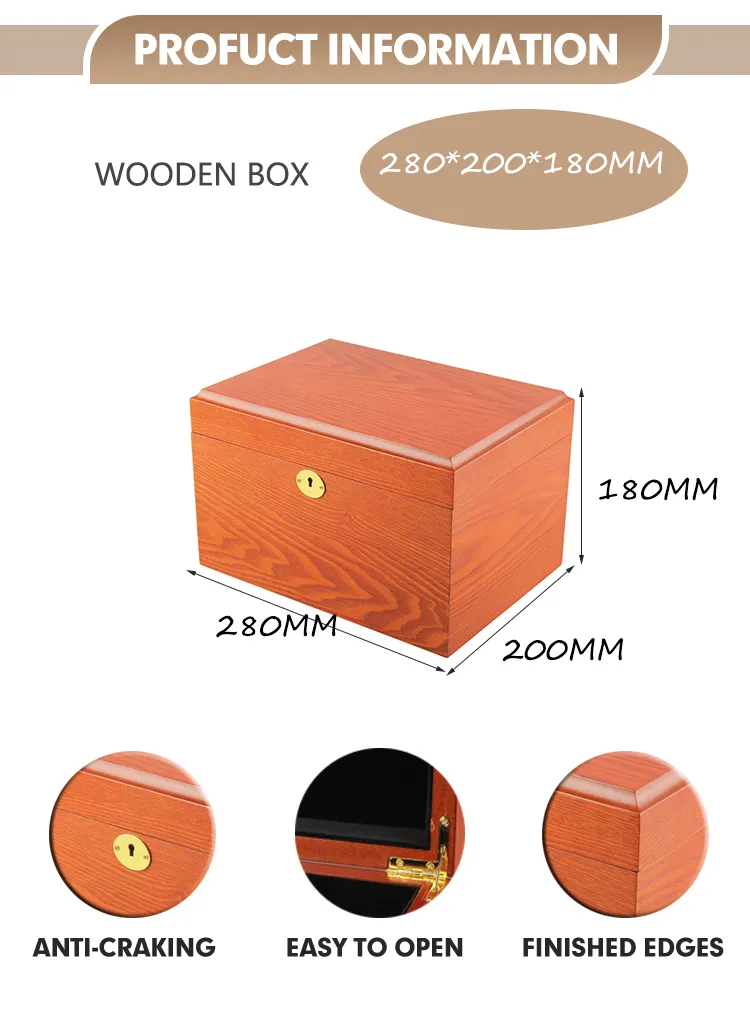 Luxury High Quality Brown Wooden Gift Box Custom Design Packaging Perfume Box