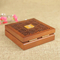 Factory Custom Eco-Friendly Wooden Coins Holder Box Adjustable Inner Padding Coin Storage with Custom Design