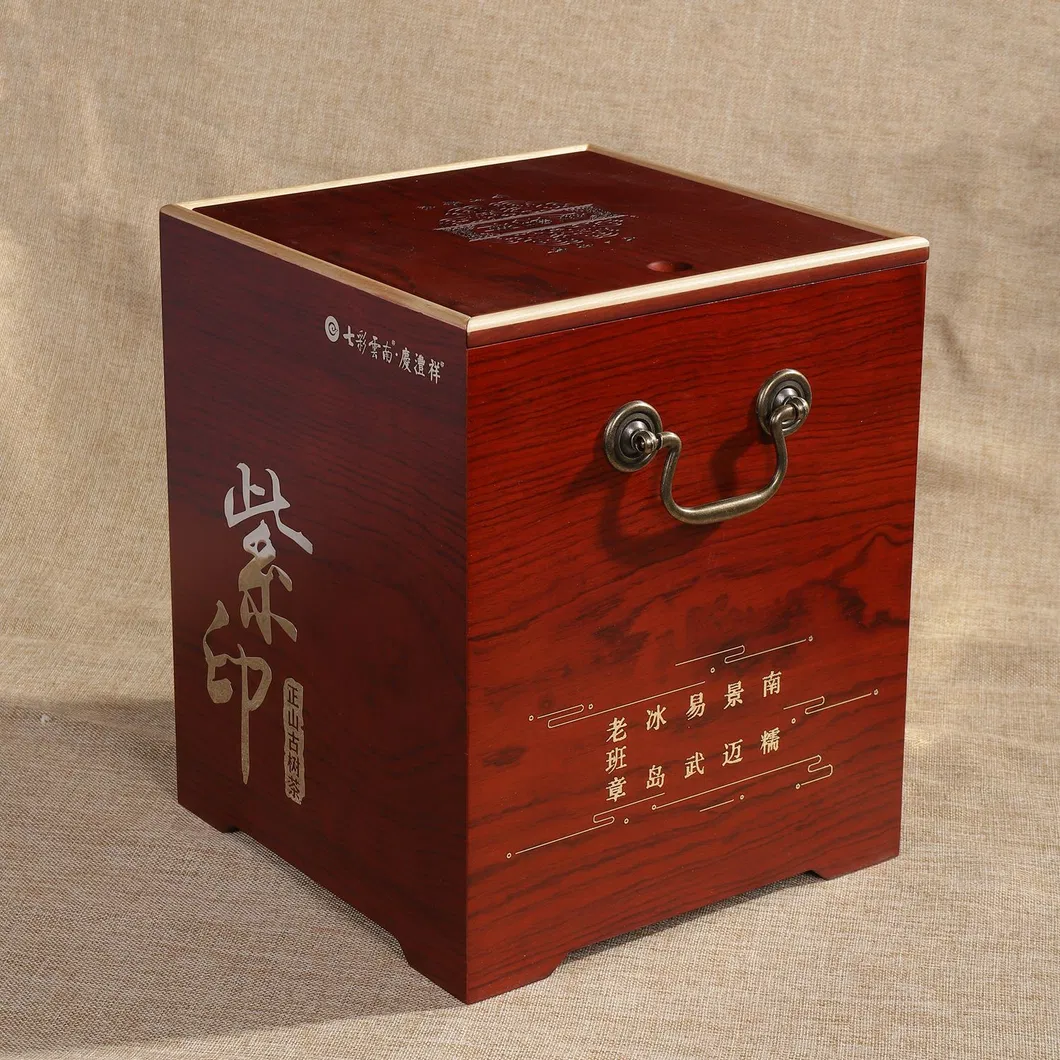 Wholesale OEM High End Red Wine Boxes Double Matte Red Matter Paint Wooden Wine Box