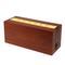 Customized Logo Creative Dark Walnut Wood Tea Box Travel Portable Miniature Stash Box Small Rectangle Storage Box