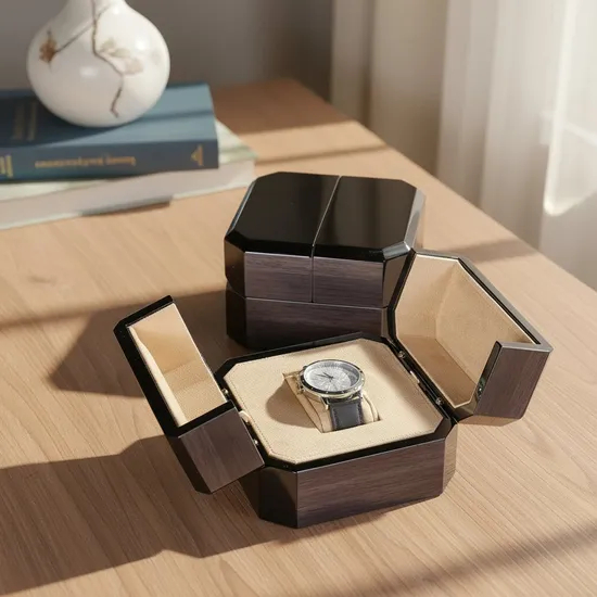 Factory Wholesale High Grade Eco-Friendly Square Single Gift Watch Case Unique MDF Wooden Watch Box Luxury