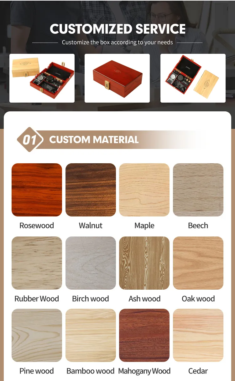 Factory Custom Christmas Gift Cosmetics Skin Care Products Bottle Container Luxury Packaging Container Wooden Box Logo Custom Piano Paint Wooden Box