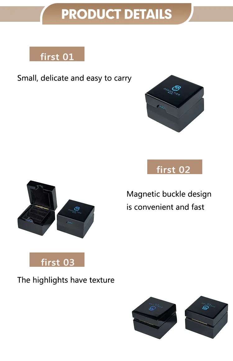 Wholesale Unique Custom High-End Wooden Jewelry Storage Display Box Handmade Wedding Ring Gift Package Box