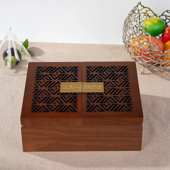Handmade Eco-Friendly Flip Custom Logo Hollowed-out Design Packaging Box Luxury Gift Storage Wine Craft Wooden Box Wooden Bamboo Boxes