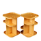 Elegant 100% Beech Wood Rotating Makeup Brush Organizer Shelf