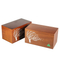 Zhihe Custom Logo Funneral Supplies Wooden Pet Urn Personalized Memorial Keepsake Smooth Wood Finish