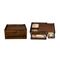 Wholesale Coffee Color Matt Finish Wooden Jewelry Organizer Storage Luxury Packing Gift Box
