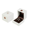 High-Grade Luxury Portable Magnetic White Wooden Jewellery Ring Box Weeding Gift Wood Velvet Jewelry Diamond Earrings Case