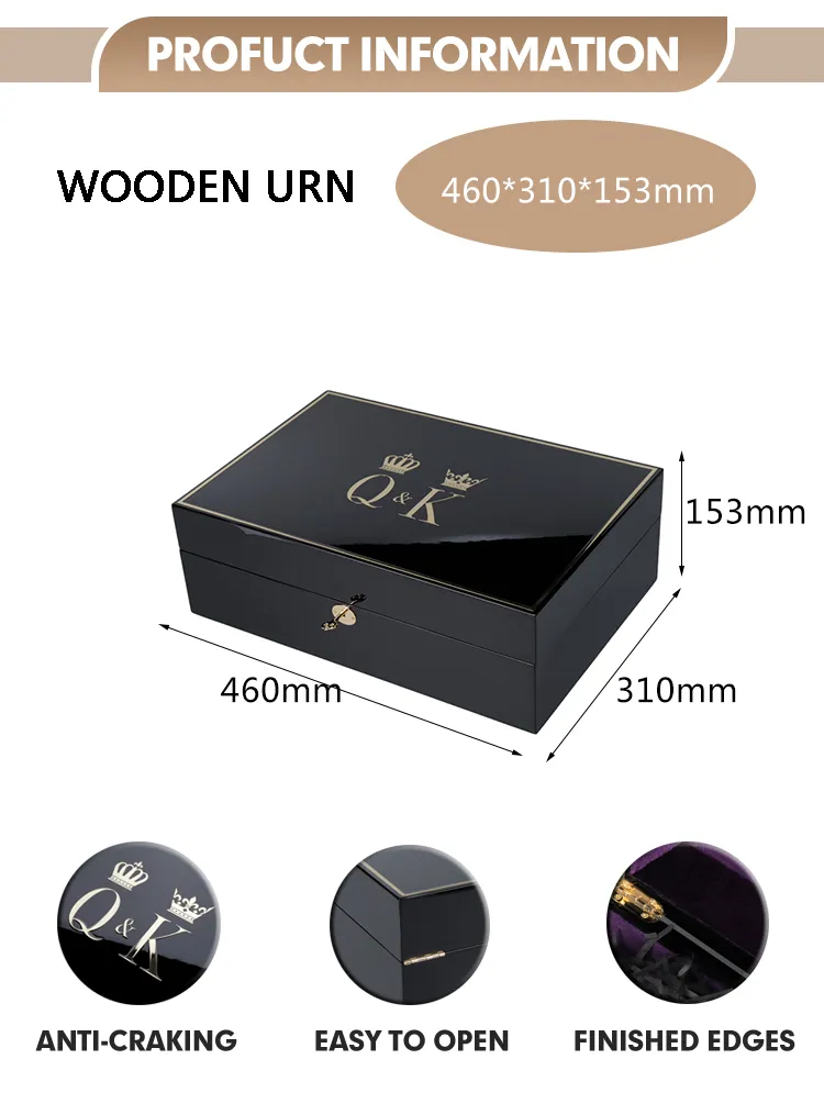 Handcrafted Wooden High Gloss Gift Box Luxury Storage Case with Magnetic Closure Silk Lining Decorative Pattern Oak Wood Premium Gift Container