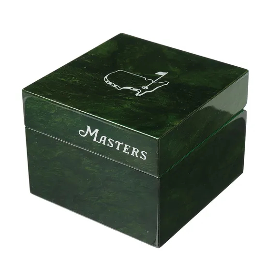 Elegant Green Lacquer Wooden Watch Display Box for Storage