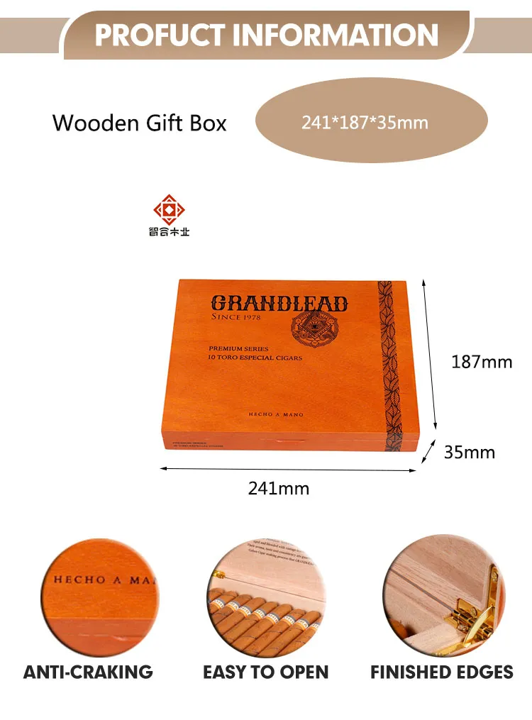 Luxurious Mahogany Cigar Humidor Box for Premium Storage