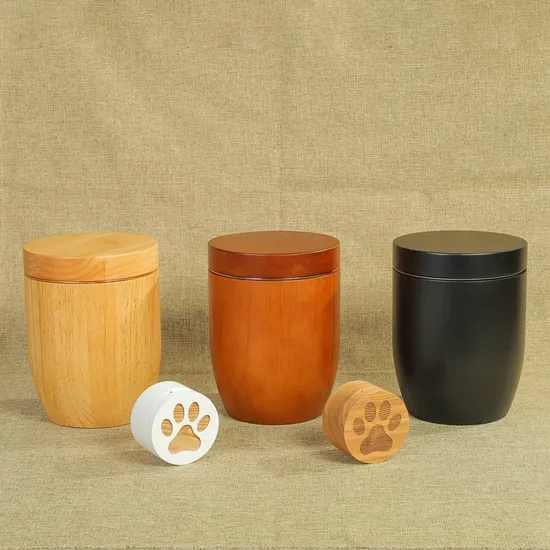 Solid Wood Pet Casket Urn with Commemorative Photo Frame Funeral Coffin Storage Box for Animal Remembrance