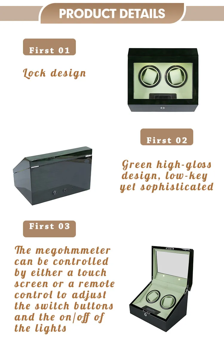 2025 New Products Wooden Watch Winder Display Case Elegant Wooden Watch Box and Packing Box