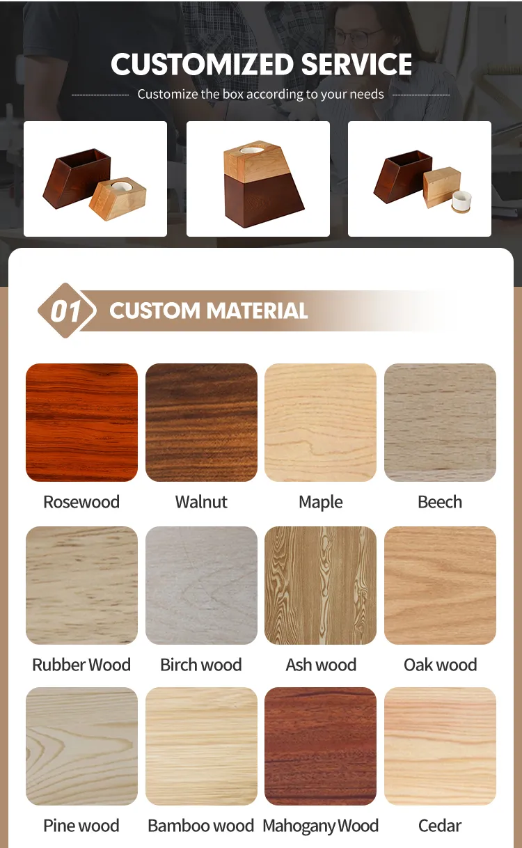 Wholesale Customizable Solid Wood Cremation Funeral Urn for Cats Dogs Ashes Pet Urn Wooden Human Urns