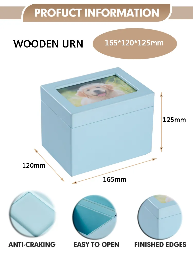 Personalized Pet Memorial Urn with Unique Photo Display