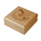 High Quality Simple Square Maple Wood Custom Logo Packaging Single Commemorative Coin Display Box with Spring Hinges