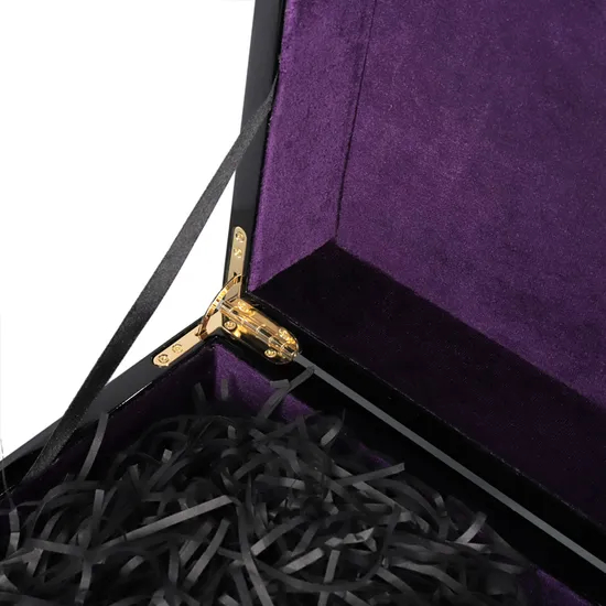 Zhihe 2025 New Product Large Premium Wooden Box Smooth Stash Box with Hinged Lid Wooden Box with Lock and Key