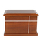 Luxurious Customized Genuine Pet Ashes Cremation Urns European Style with Casket Walnut Oak Mahogany Cherry Wood